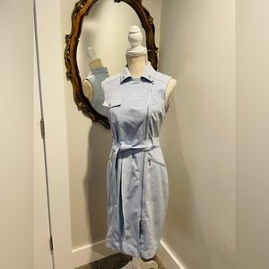 CALVIN KLEIN Zip-Front Belted Dress